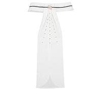 Natudeco Horse Riding Tie Combed Cotton Adult Equestrian Tie Dressage Equestrian Necktie Horse Riding Equipment White Universal