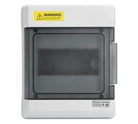 Natudeco IP66 Waterproof Distribution Box 6 Way DIN Rail Electronic Junction Case with Transparent Cover for Circuit Breaker Indoor Outdoor Electrical Device