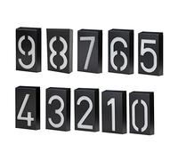 Natudeco LED Solar House Number Light Illuminated Outdoor Plaques Wall Art Address Plate for House Hotel Store Yard Street Garage Gate(Digital 9)