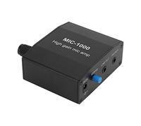 Natudeco Microphone Amplifier Microphone Preamps High Gain 1000 Times Microphone Amplifier Versatile 3.5mm Interface for Musicians Podcasters Vloggers Teachers Tour Guide