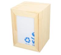 Natudeco Pet Memorial Urns for Dog or Cat Ashes Funeral Cremation Urns with Photo Frame Keepsake Memory Box for Pet Family (Wood Color)