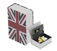 Natudeco Portable Diversion Book Safe Simulation Book Safe Box with Combination Lock Secret Hidden Metal Lock Box for Storage Money