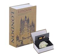 Natudeco Portable Mini Book Safe Box Real Pages Diversion Book Safe with Combination Lock Money Storage Box for Storage Important Thing