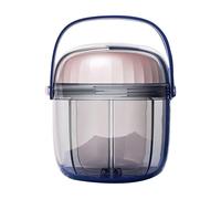 Natudeco Portable Tablets Case Personal Medication Container Portable Tablets Box PC Rotating Vitamins Dispenser Organizer for Outdoor Traveling (Pink 6.2x7.2cm)