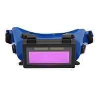 Natudeco Solar Auto Darkening Eye Mask Welding Goggles Welder Eye Protective Glasses Labour Protection Tool Auto Darkening Welding Goggles for Construction Site Electric Gas Welding(Blue)