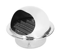 Natudeco Wall Vent Outlet Round Air Vent Stainless Steel Wall Air Vent Windproof Weatherproof Grille Ventilation Cover with Fine Mesh for Home and Commercial(110mm)