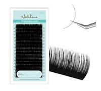 Natuhana Classic Individual Lash Extensions 0.03-0.20 C/CC/D/J Curl 8-15mm Mixed & Single Length 1:1 Eyelash Natural Volume Matte Black Lashes 16 Rows(0.05 C 13MM)