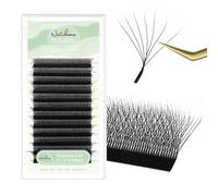 Natuhana Eyelash Extensions W Shaped Clover Easy Fan Premade Volume Lash Extensions 3D 4D 5D 6D 7D 8D 0.07mm C/D/L/LU Curl 8-15mm Mixed Automatic Blooming Lashes