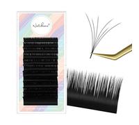 Natuhana Self-Fanning Volume Lash Extensions 0.05mm D Curl Mixed Length Russian Easy Fan Lashes Automatic Blooming Eyelashes