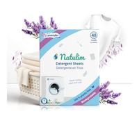 Natulim Laundry Detergent Sheets 40 Loads - Eco Friendly Biodegradable Laundry Soap Sheets, Plastic Free, Hypoallergenic for Sensitive Skin, Ultra Concentrated, Travel Friendly, Lavender Scent