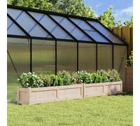 Natulvd 2 PCS Large Raised Garden Bed, 150x31x31 cm Wooden Outdoor Planter Box for Growing Vegetables Herbs Flowers and Fruits, Grass, Lawn, Yard (Brown)