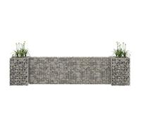 Natulvd Gabion Cages Retaining Wall for Garden, H-shaped Gabion Planter Steel Wire, 260x40cm Gabion Basket Plant Box Outdoor for Landscape Lawn Flowers Herb - 60CM H