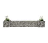 Natulvd Gabion Cages Retaining Wall for Garden, H-shaped Gabion Planter Steel Wire, 260x40cm Gabion Basket Plant Box Outdoor for Landscape Lawn Flowers Herb - 40CM H