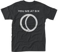 NATUOFU Men's You Me at Six Half Moon T-Shirt Black L