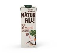 NATUR-ALL | Just Almond 1L - Plant-Based Milk Alternative, Clean Label, Dairy-Free, Vegan, No Added Sugar (6 unit box)