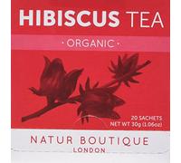 Natur Boutique Organic Hibiscus Tea Sachets, Pack of 3, 60-Count