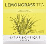 Natur Boutique Organic Lemongrass Tea 20 Sachets (Pack of 1)