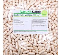 Natur Supps Apple Cider Vinegar Capsules 500mg - 365 Vegan Capsules - Premium Quality Supplement - Made in The UK