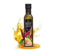 Natura Harmony Amaranth Oil 250ml | Cold-Pressed & Unrefined Extra Virgin Edible Oil | Naturally High in Squalene & Vitamin E | Nutty Taste for Salads, Dressings & Finishing | Vegan | Dark Glass