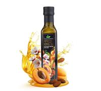 Natura Harmony Apricot Kernel Oil 250ml | Cold-Pressed & Unrefined Extra Virgin | Mild Nutty & Light Aroma for Baking, Salads & Skin-Care | Vegan | Dark Glass Bottle