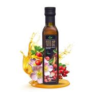 Natura Harmony Rosehip Oil | Pure, Cold-Pressed Facial Oil & Unrefined Extra Virgin Edible Oil from Whole Fruit | Hydrating, Brightening & Skin-Smoothing | For Face, Skin & Hair | Vegan | Hexane-Free