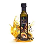 Natura Harmony Sunflower Oil | Cold-Pressed & Unrefined Extra Virgin Edible Oil | Light, Seed-Fresh Flavour for Salads, Dressings & Cold Dishes | Rich in Vitamin E | Vegan | 250 ml Dark Glass Bottle