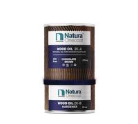 Natura Onecoat 2 Component Wood Oil, 360 mL, Chocolate Brown, Easy to Apply, Very Low Odor, Linseed Oil, Interior Furniture & Flooring, Dries Fast, VOC/Solvent Free, Hardwax Oil