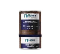Natura Onecoat 2 Component Wood Oil, 360 mL, Dark Oak, Easy to Apply, Very Low Odor, Linseed Oil, Interior Furniture & Flooring, Dries Fast, VOC/Solvent Free, Durable Hardwax Oil