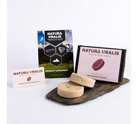 Natura Uralis Clay Pucks | 2 Clay Pucks, Off-White to Pastel Pink - Amazing Crunch, Satisfying Earthy, Velvety and Firm Texture, ASMR Sensation