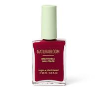 NATURABLOOM Breathable Nail Polish, Ruby Red, Dark Red Nail Varnish | 21-free, Strengthening, Non-Toxic, Long-lasting, Quick-drying, 66% Biosourced, Vegan, Water Permeable, Halal Friendly