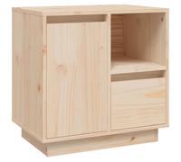 (natural, 1 pcs) vidaXL 1/2x Solid Wood Pine Bedside Cabinet Wooden Side Table Telephone Stand