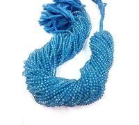 Natural 1 Strand 2-2.5 mm Sky Blue Topaz Faceted Rondelle Beads| Micro Faceted Beads for Jewelry Making |13" Strand | Semi Precious Gemstone Beads| AAA Quality