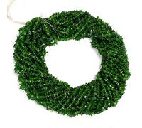 Natural 1 Strand 34” Green Chrome Diopside Uncut Chips Beads/Freeform Shape Gemstone Beads|4-5 mm Plain Uneven Smooth Beads for Jewelry Making | Loose Beads | AAA Quality| Nugget Chips