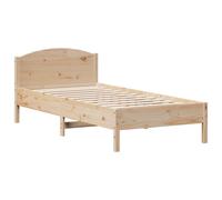(natural, 100 x 200 cm) vidaXL Bed Frame with Headboard Bed Base White 140x200 cm Solid Wood Pine