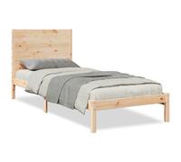 (natural, 100 x 220 cm) vidaXL Bed Frame Bed Base Bedstead Bedroom Mattress Foundation Solid Wood Pine