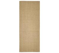 vidaXL Sisal Area Rug 100 x 250 cm - Rectangular, Natural Brown Indoor Carpet Mat, Durable Floor Rug with Anti-Slip Backing, Versatile Home Decor