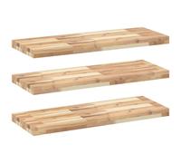 (natural, 100 x 30 x 4 cm/ 3 pcs) vidaXL Floating Shelves Wall Storage Shelf 4pcs Untreated Solid Wood Acacia