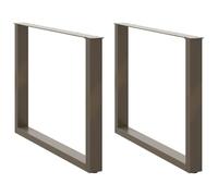 (natural, 100 x (72-73) cm) vidaXL Coffee Table Legs Desk Legs Furniture Legs Bar Stand DIY U-Shaped Steel