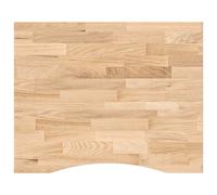 (natural, 100 x 80 x 2.5 cm) vidaXL Desk Top Writing Table Study Desk Untreated Solid Wood Oak Rectangular