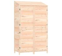 (natural, 102 x 52 x 174.5 cm) vidaXL Garden Shed Outdoor Storage House Patio Tool Organiser Solid Wood Fir