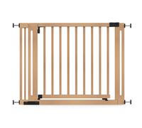 Safetots Wooden Elegance Gate, Natural, 105cm - 113cm, Pressure Fit Safety Gate, 73cm Extra Wide Doorway, Extra Wide Gate for Stairs, Hallways and Doors, Stylish Design Easy Installation