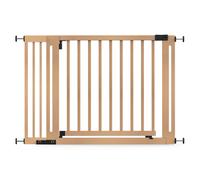 Safetots Wooden Elegance Gate, Natural, 115cm - 123cm, Pressure Fit Safety Gate, 73cm Extra Wide Doorway, Extra Wide Gate for Stairs, Hallways and Doors, Stylish Design Easy Installation