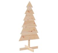 (natural, 120 cm) vidaXL Wooden Christmas Tree for Decoration Xmas Tree Solid Wood Pine