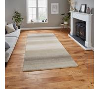 (Natural, 120 x 170 Cm) Think Rugs Elements EL 2267 100% Wool Indian Hand Tufted Rug