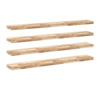 (natural, 120 x 20 x 4 cm/ 4 pcs) vidaXL Floating Shelves Wall Storage Shelf 4pcs Untreated Solid Wood Acacia
