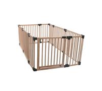 (Natural, 120 x 200cm) Safetots Wooden Play Den Natural Wood, 76cm High, with Soft Foam Play Mat