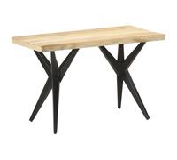 (natural, 120 x 60 x 76 cm) vidaXL Dining Table Home Kitchen Dining Room Dinner Table Breakfast Side Table