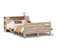 Bed Frame without Mattress Bed Base Bedstead White Solid Wood Pine vidaXL