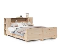 (natural, 135 x 190 cm) vidaXL Bed Frame without Mattress Bed Base White 200x200 cm Solid Wood Pine