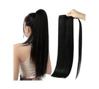 Natural 14-26 Inches Straight Ponytail Extension Soft Natural Human Hair Wrap Around Ponytail Hairpieces for Women Perfect Looking(14inches)